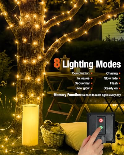 bitjam 2 Stück Solar Lichterkette Outdoor, 5+2 M Lichterkette Außen Solar – Ansicht 4