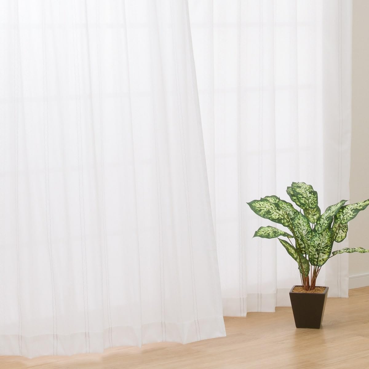 Amazon｜ニトリ(NITORI) 遮熱・ミラーレースカーテン カンナ2