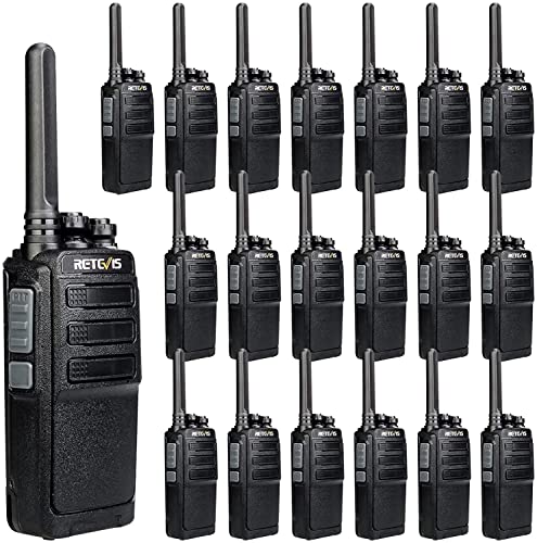 Retevis RT28 Walkie Talkies Long Range Rechargeable,2 Way Radios,Two Way Radios with Charger,VOX Squelch Emergency Alarm,Adults Police Security Company Warehouse (20 Pack)