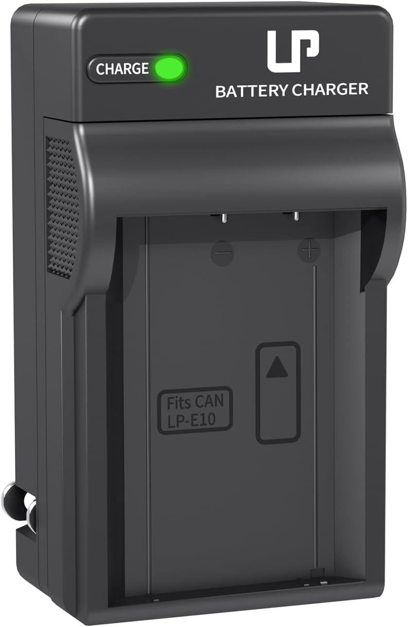 LP LP-E10 Battery Charger, Compatible with Canon EOS Rebel T7, T6, T5, T3, T100, 4000D, 3000D, 2000D, 1500D, 1300D, 1200D, 1100D & More (Not for T3i T5i T6i T6s T7i)