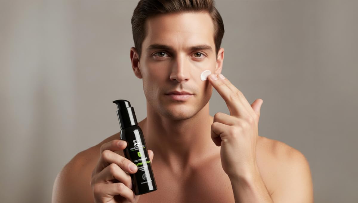 Homo Naturals 365 Anti-Aging-Set, Anti-Falten-Gel + Anti-Falten-Creme, Geschenkset für Männer, Gesichtspflege für Männer, Kosmetik, Geschenke für Männer, 100 % natürliche und Bio-Behandlung