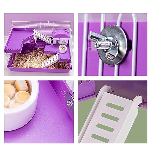 Plataforma de hamster com escada – Gaiola de escada de escalada para hamsters, brinquedos de gaiola