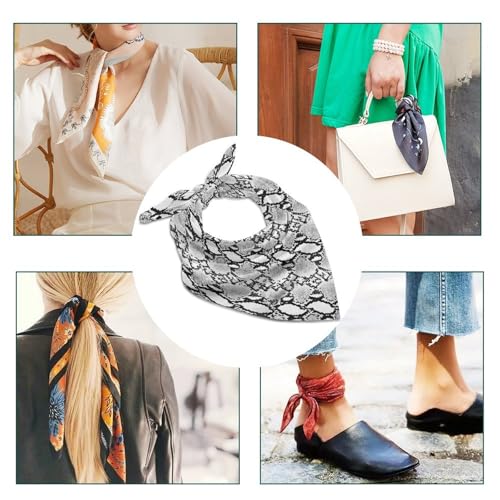 Snake Skin Black And White Bandanas Multi-Purpose Scarf Headband Handkerchiefs for Women Men3