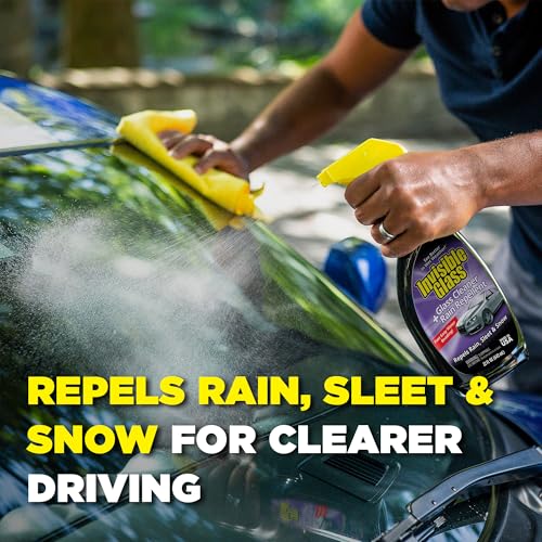 Image of Invisible Glass 92184-2PK Glass Cleaner + Rain Repellent 2-in-1 Windshield and Window Spray, Cleans Auto Glass, Repels Rain, Sleet, Snow, Improves Wet Weather Visibility - 22 fl oz (Pack of 2)