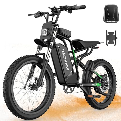 40MPH 4000W Electric Dirt Bike for Adults, 60V 25Ah Removable