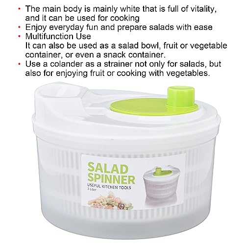 Centrifugadora De Salada, Secadora De Alface Com Escorredor E Escorredor Secador De Frutas E Vegetai