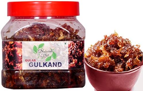 Natural Diet Organics Banarsi Pan Flavour Gulkand Gulab || Low Oil Pickle - 400 Grams || 100% Fresh Gulkand with Homemade Taste & Pure Natural Healthy Ingredients