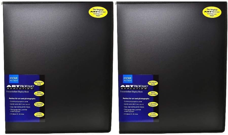 Itoya Art Portfolio Evolution 8.5 x 11 inches for Art and Photos, 24 Pages for 48 Views