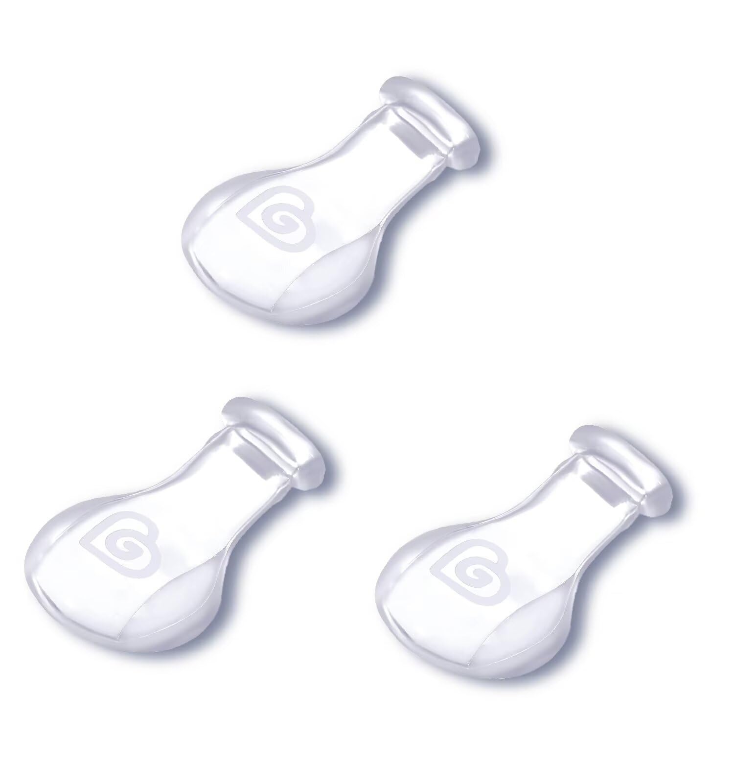 Landofgenie Adult Size Pacifier Teat Replacement Pacifier Nipple 3 Pack - Clear Teat