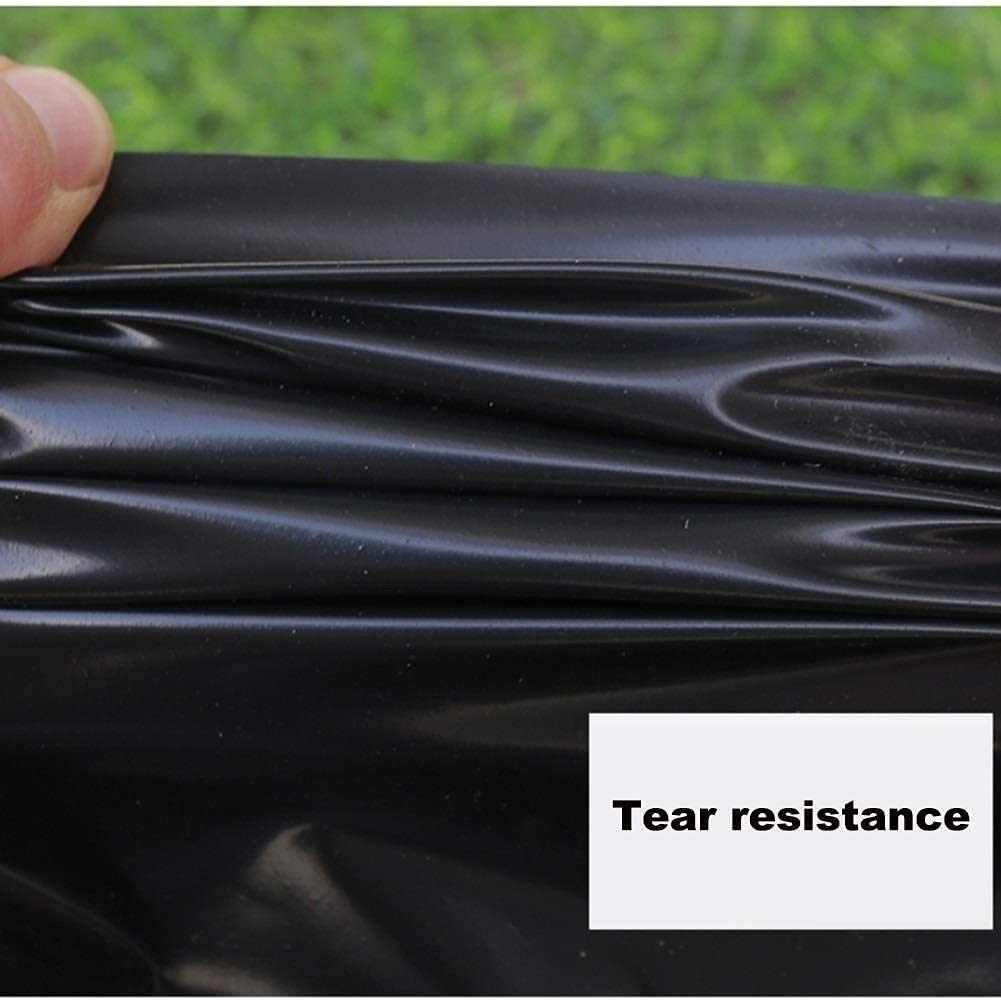Revestimiento de Estanque Negro La geomembrana de HDPE de Alta Densidad de 0,6 mm se Puede Cortar para una Fuente Rectangular de Estanque de Pato Redondo (Color: Negro, Tamaño: 3x5