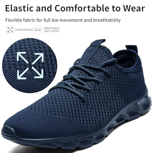 Linenghs Mens Running Shoes Tennis Gym Sneakers Casual Slip On Walking Lightweight Athletic Mesh Workout Breathable Fashion Sports Shoes3