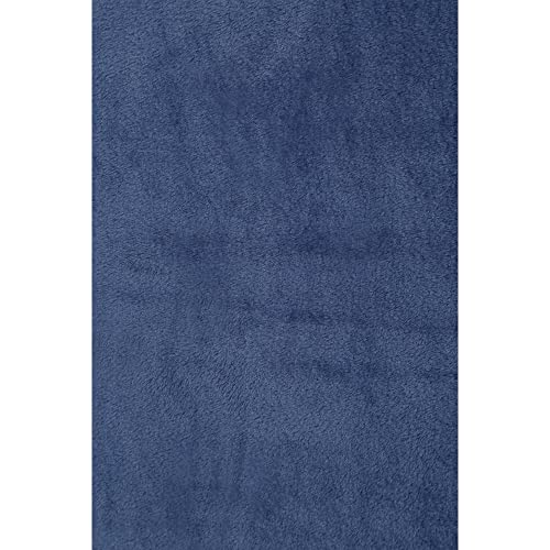 Image of IVY by HomeStop Solid Soft and Durable Poly Boa 290 GSM Blanket (Blue, 2Mx2.2M)
