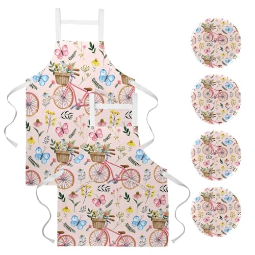 Tablier de cuisine lot de 2 anti-taches pour le travail et la pâtisserie