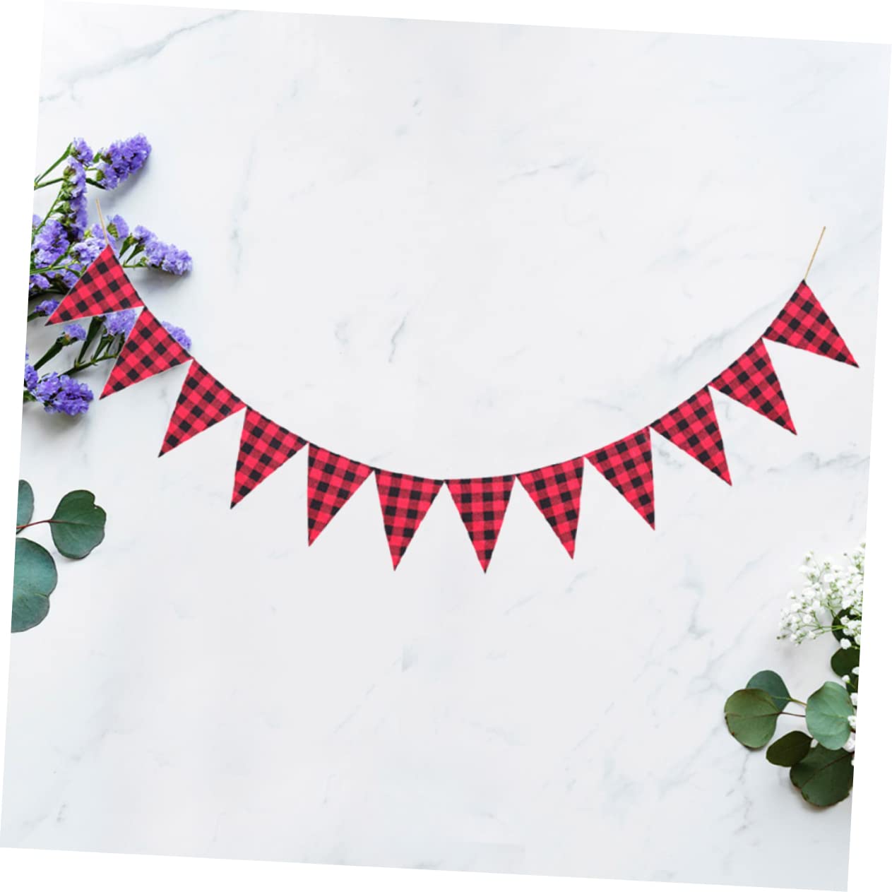 Abaodam 3piezas Banderín Decorativo Rojos y Negros Guirnalda Reutilizable Cumpleaños y De Colgar y Interiores y Exteriores