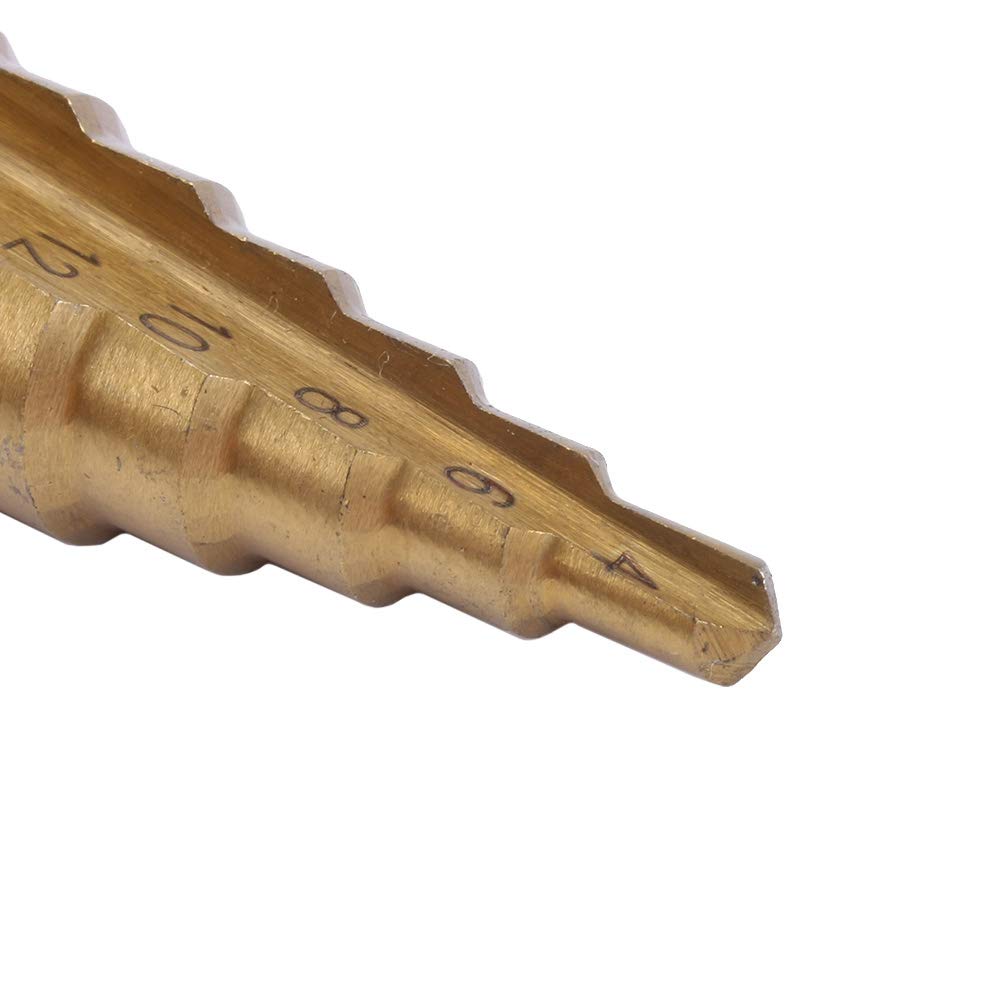 Foret Conique à Grande étape en Titane HSS de Haute qualité, Outil de Coupe de Trous de 4 à 32mm pour L'acier, Le Laiton, Le Bois et Le Plastique