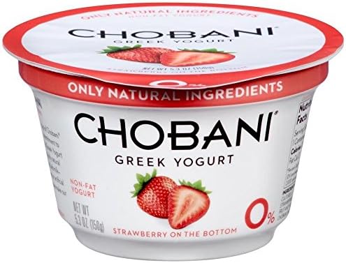 Chobani Strawberry on the Bottom Non Fat Greek Yogurt, 5.3 Ounce -- 12 per case