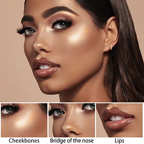 Evpct 2Pcs Face Highlighter Highlight Makeup Stick Cream Contour Bronzer Highlighter Stick Illuminator Highly Piamented Long Lasting Skin Brighten Shadow Contour Highlighter Pen Pencil Light 01&02 #TOP4