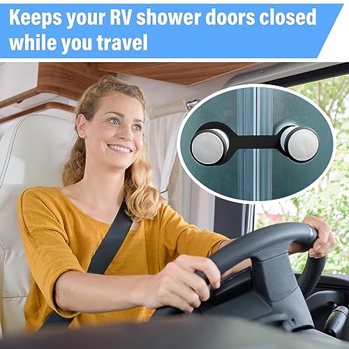 Wohnmobil Türriegel Riemen Wohnmobil Duschtürriegel Riemen Wohnmobil Camper Bad 2 schwarz - Bild 8 von 14