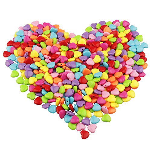 Yixuan Surtidos de Abalorios 450pcs 12mm Abalorios Artesanales Coloridas Pequeñas Abalorio de Acrílico Perlas de Plástico para la Fabricación de Joyas, Decoración del Hogar, Pulsera para Niños, Collar