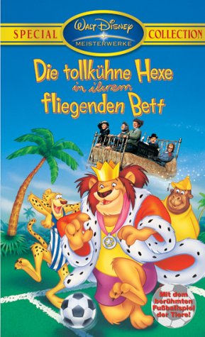 Die tollkühne Hexe in ihrem fliegenden Bett