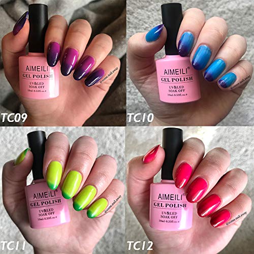 Esmalte de uñas gel UV LED multicolor set 4 pcs 10 ml miniatura 2
