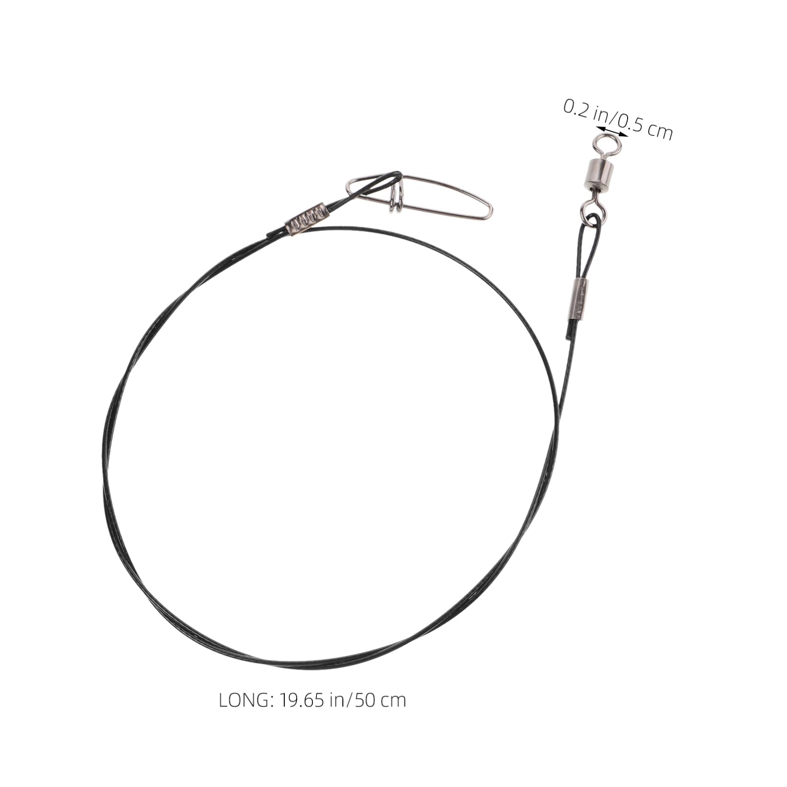 Abaodam 10pcs Fishing Leaders Heavy Duty Steel Wire Leaders for Sea Fishing Tackle High Strength Camouflaged Design with Snaps