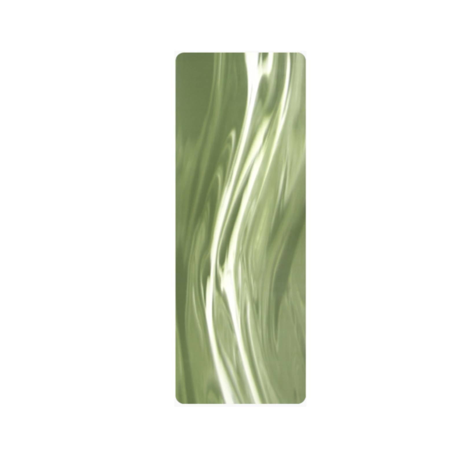 Natural Rubber Exercise Mat Matte Texture Cushioned Exercise Mat, Green and White-image-14