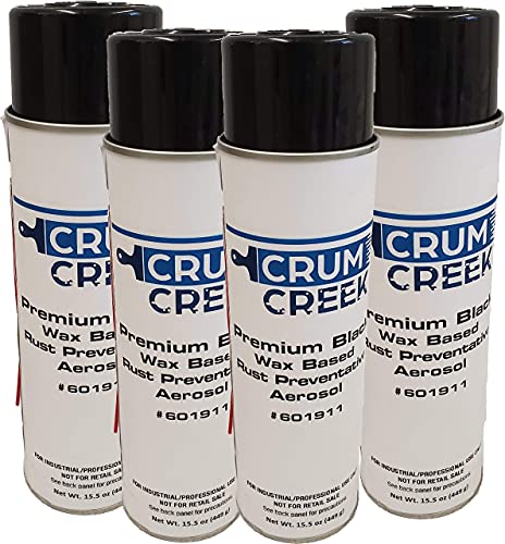 CRUM CREEK Premium Wax Based Rust Preventative Aerosol 4 Pack