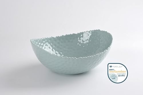Miniatura 9 de Pampa Bay Cuenco ovalado grande de melamina inastillable, 11.3 x 9 pulgadas, para alimentos, congelador, apto para lavavajillas, aguamarina