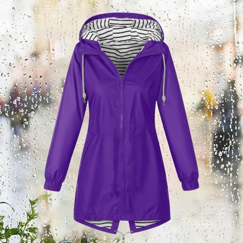 Chaqueta con capucha mujer invierno espesar impermeable de abrigo 3