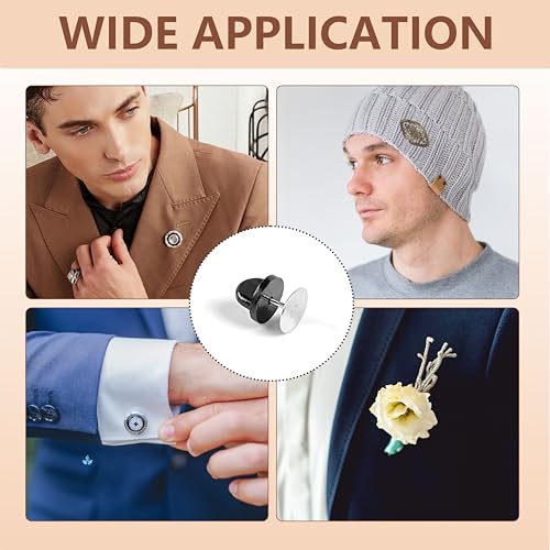 Gummi Pin Verschlüsse 50 Sets Anstecker Verschluss Runde Ersatz Anstecknadel Uniform Abzeichen für Schmuck Brosche Pins Basteln DIY Kunsthandwerk