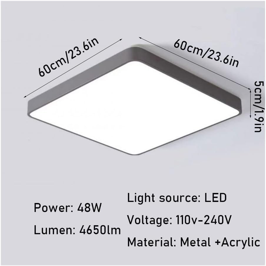 Plafonnier LED économe en énergie moderne avec éclairage 3 couleurs