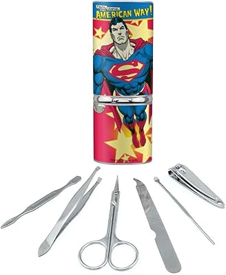 Superman The American Way Stainless Steel Manicure Pedicure Grooming Beauty Care Travel Kit