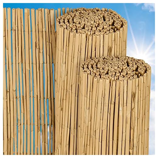 Sol Royal Estera jardín de caña Natural SolVision S36 100 x 600 cm (A x L) protección Visual y privacidad para Valla o balcón terrazas Balcones barandas Junco