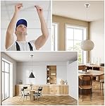 Goof Anneau de trim, paquet de 4 4-Inch x 5,6 pouces (ID x OD) pour les phares encastrés pour les luminaires de plafond, Blanc mat, Construction en acier