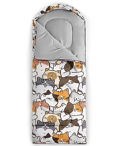 Image of QOOMO Camping Sleeping Bags,3 Season Warm & Cool Weather,Lightweight,Waterproof Sleeping Bags for Adults & Kids,Traveling,and Outdoors,Camping Gear Equipment
