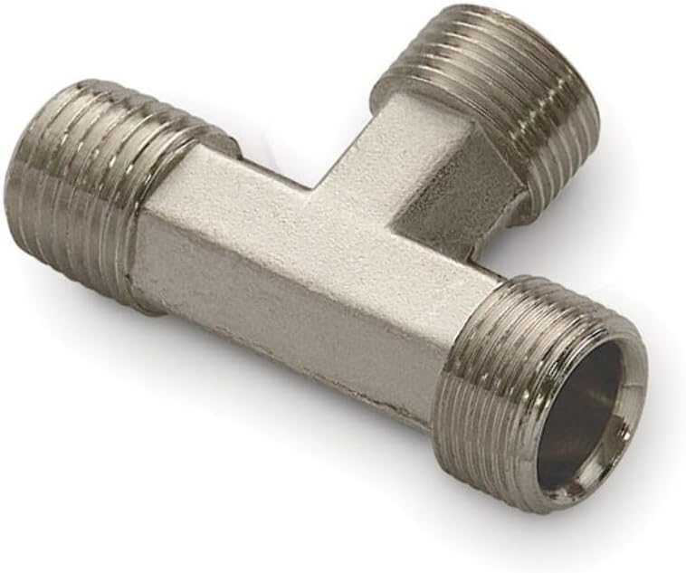 Tee Ftg (3) Ends (Tube & 1/4" NPT Male, Ctr Tube)
