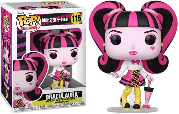 Funko Pop Monster High + Protector: Pop! Retro Vinyl Figure (Gift Set Bundled with ToyBop Box Protector Collector Case) (Draculaura)