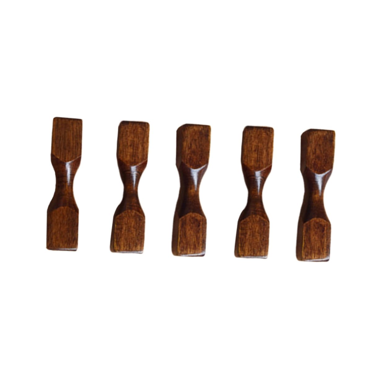 BIUDECO 5pcs Wooden Chopstick Rest Holder Japanese Style Dumbbell Shape Chopstick Rack Stand for Dining Table