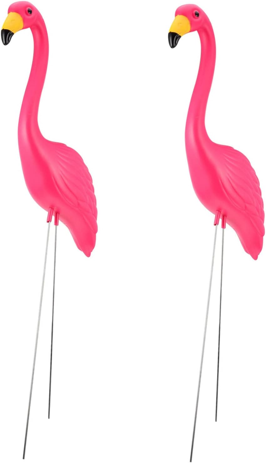 2pcs Flamingo Garden Stake Decor Lifelike Flamingo Sculpture for Lawn and Patio Ornament for Outdoor Garden Decoration