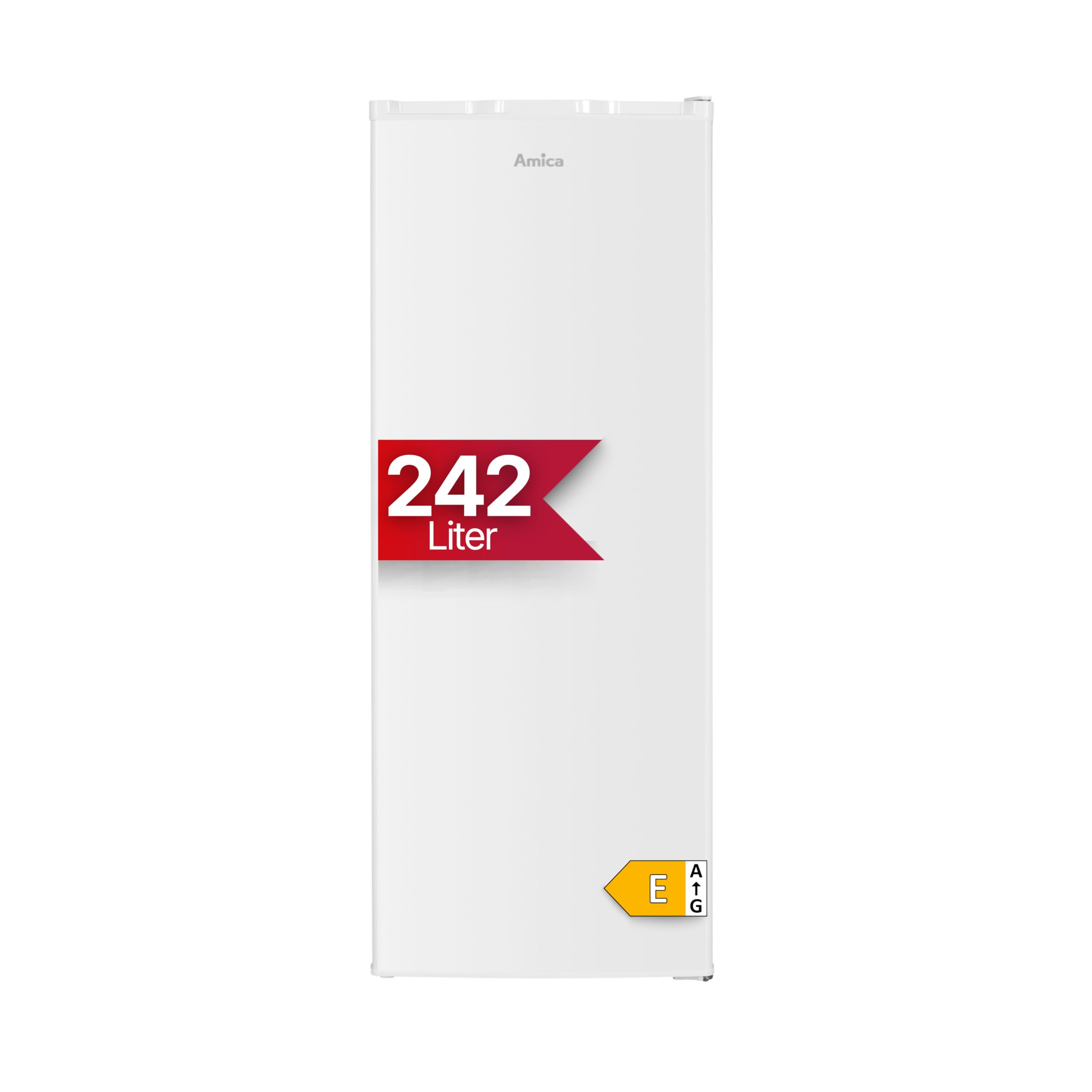 Amica Vollraum‑Kühlschrank 143 x 54,5 x 55,5 cm 242 l Türanschlag wechselbar automatische Abtauung LED‑Innenbeleuchtung AVK 3540 W – kühlschrank ohne gefrierfach