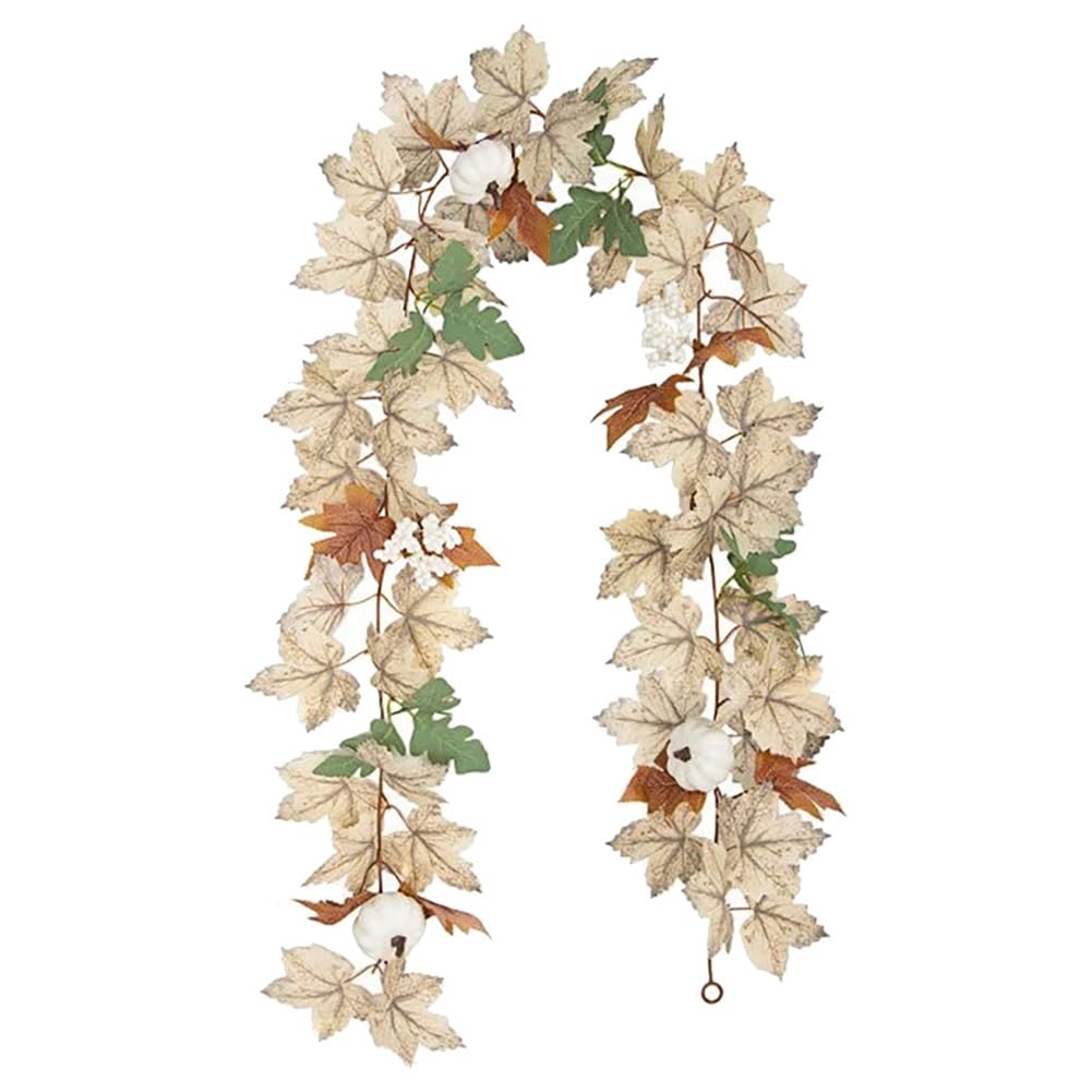 Couronne de citrouille artificielle feuille d'érable déco automne et Thanksgiving