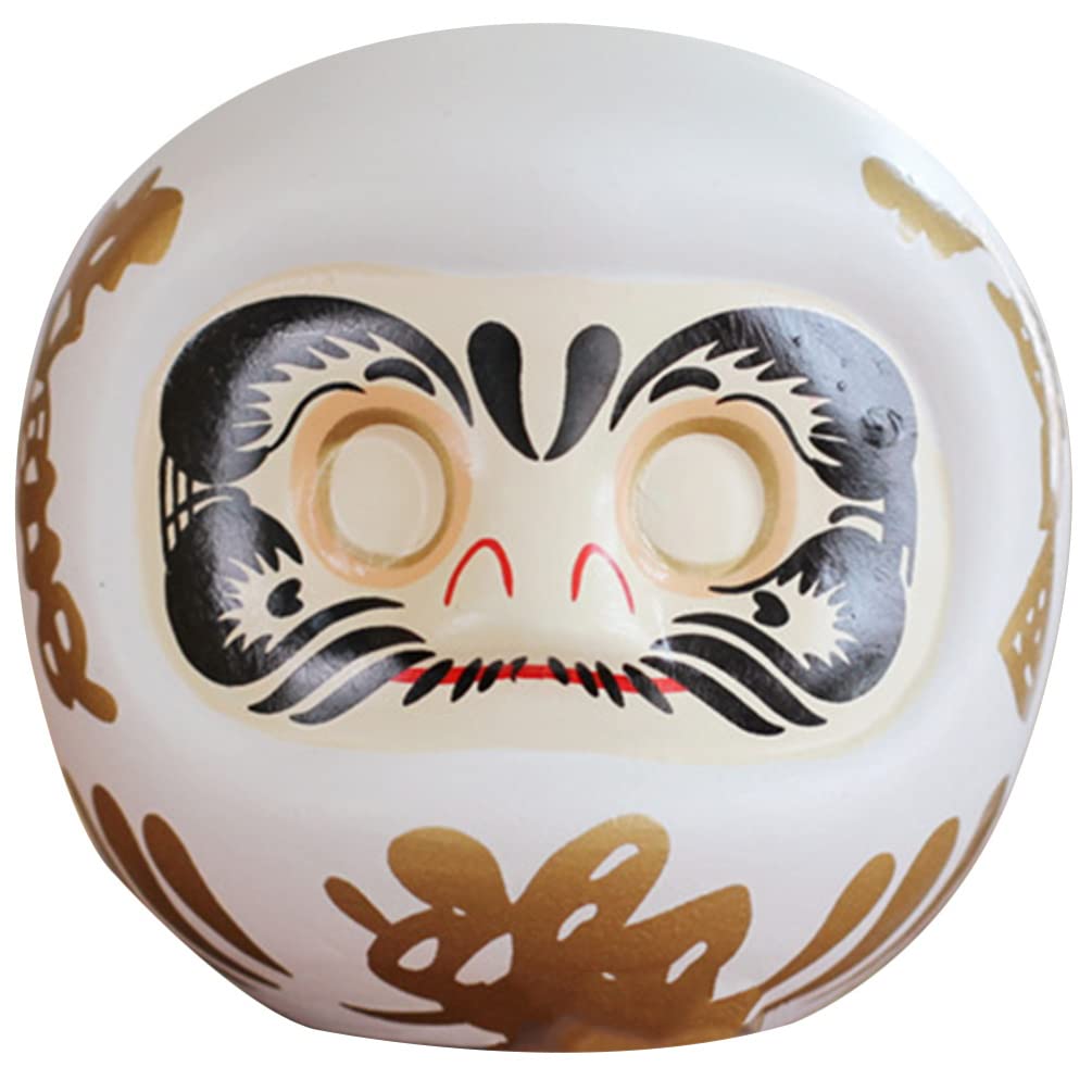 Tofficu Japanese Daruma Piggy Bank Ceramic Saving Pot Adorable Daruma Doll Decor Bank for Boys and Girls Home Lightweight Sturdy Ceramic Adornment for