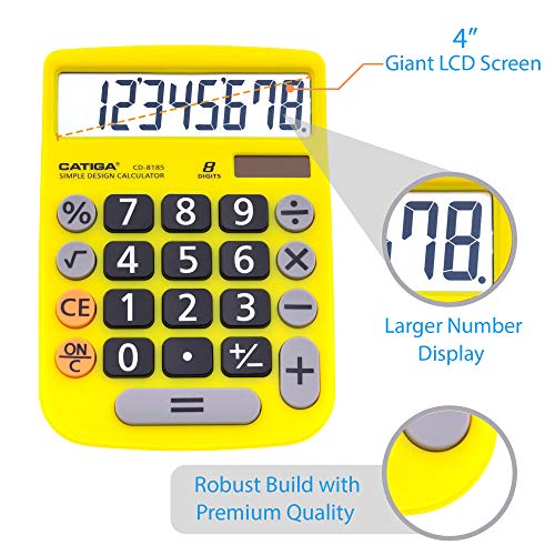 image for Basic Calculator: Catiga CD-8185 Office and Home Style Calculator - 8-
