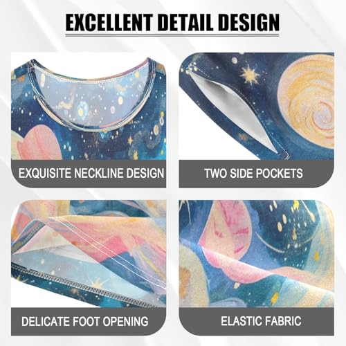 Starry Sky Kids Pjs Set Boys Girls Summer Short-Sleeve Sleepwear Pajamas 2PCS4