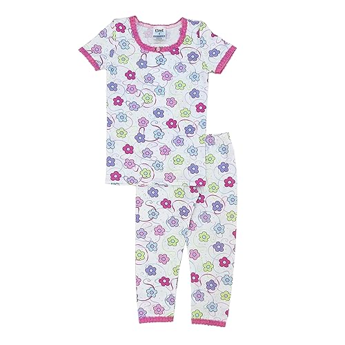 Esme Girl's Sleepwear Pajamas Short Sleeve Top Leggings set Size 2 3 4 5 6 7 8 10 12 14 16