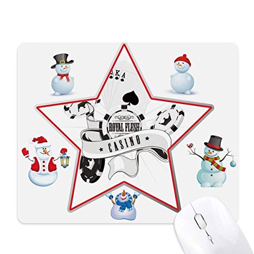 Tapis de souris bonhomme de neige Noël grand confort motif étoile