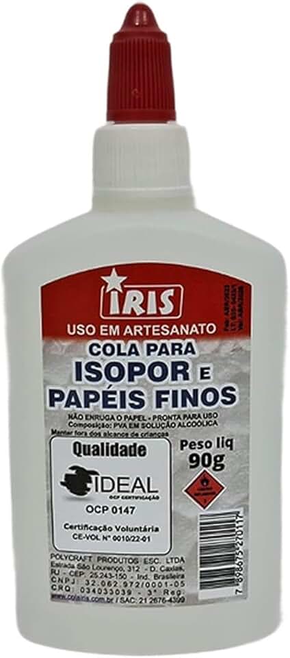 Kit de Colas para Isopor, Íris, 90 Gramas, Pacote com 6