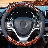 ZATOOTO Leder Lenkradbezuge - Auto Lenkradhüllen Universalgröße, 37-38 cm, Rutschfestes lenkradbezug, Atmungsaktiv und Geschmacklos