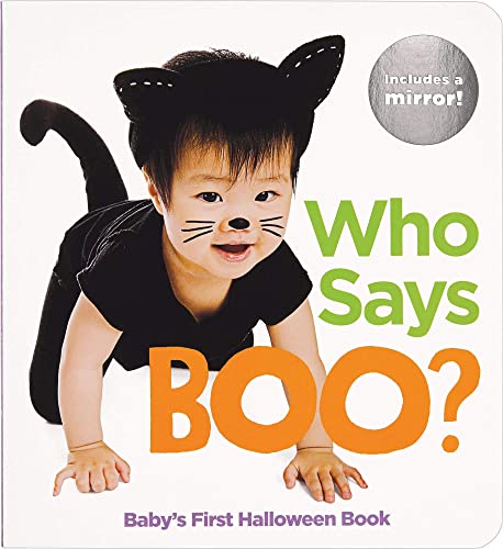 Image of Who Says Boo? Baby's First Halloween Book: Halloween-Themed Board Book Full of Animal Sounds and Baby Mirror, Perfect Gift for Babys First Halloween